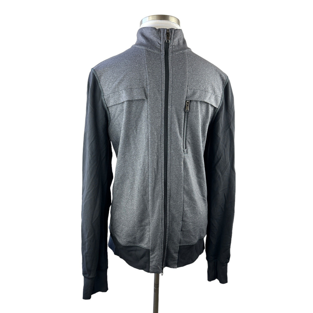 Lululemon Post Gravity Jacket Full Zip Heathered Black Gray Men's Size Large - Picture 16 of 16